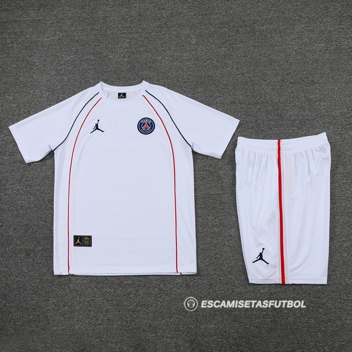 Chandal del Paris Saint-Germain Jordan Manga Corta 2022-23 Blanco - Pantalon Corto
